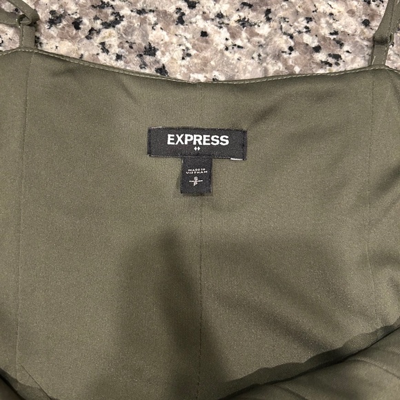 Dark Olive Green Dress Aline - Picture 2 of 3